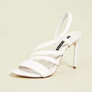 Alice + Olivia Fanniey White Strappy Sandals